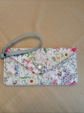 Betsy Johnson Floral Vegan Leather Wristlet